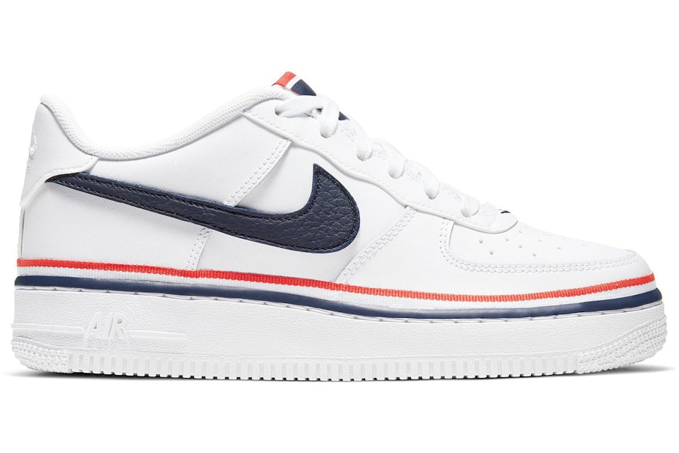 Nike air force 1 07 lv8 blue white and red Clearance