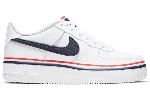 Nike Air Force Low LV8 Ribbon Blanco Azul (para escolares