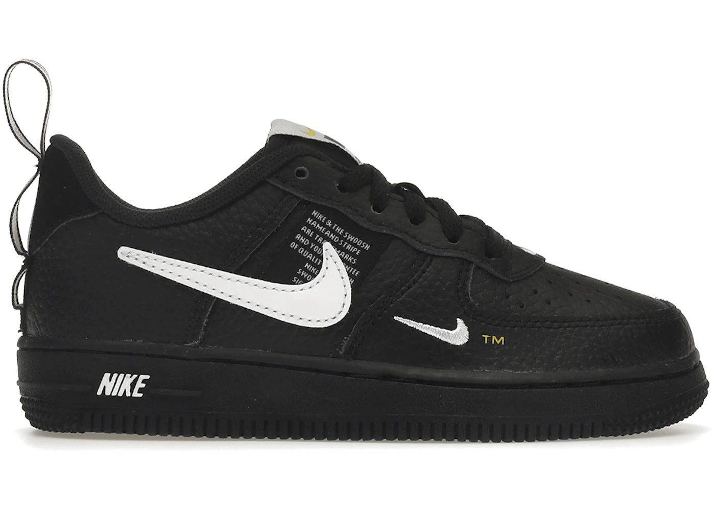 Nike Air Force 1 Low LV8 Utility Black White (PS) Kids' - AV4272-001 - US