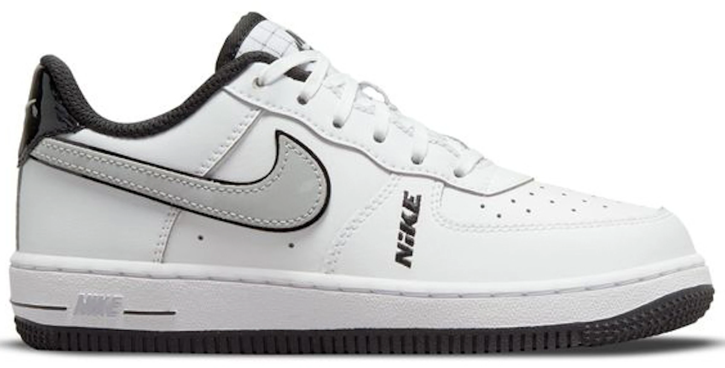 Nike Air Force Low LV8 White Black Wolf Grey (PS) - DO3807-101 -