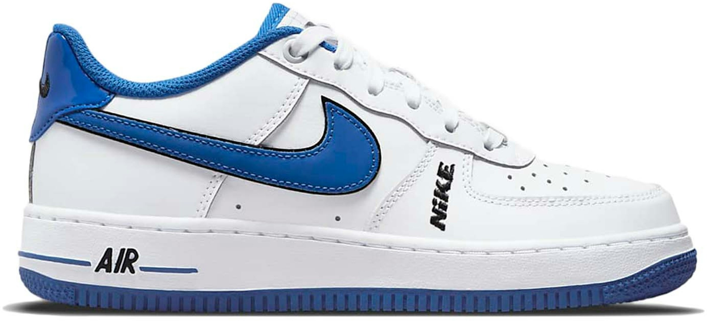 Nike Air Force 1 Low LV8 White Game Royal (GS) Kids' - DO3809-100 -