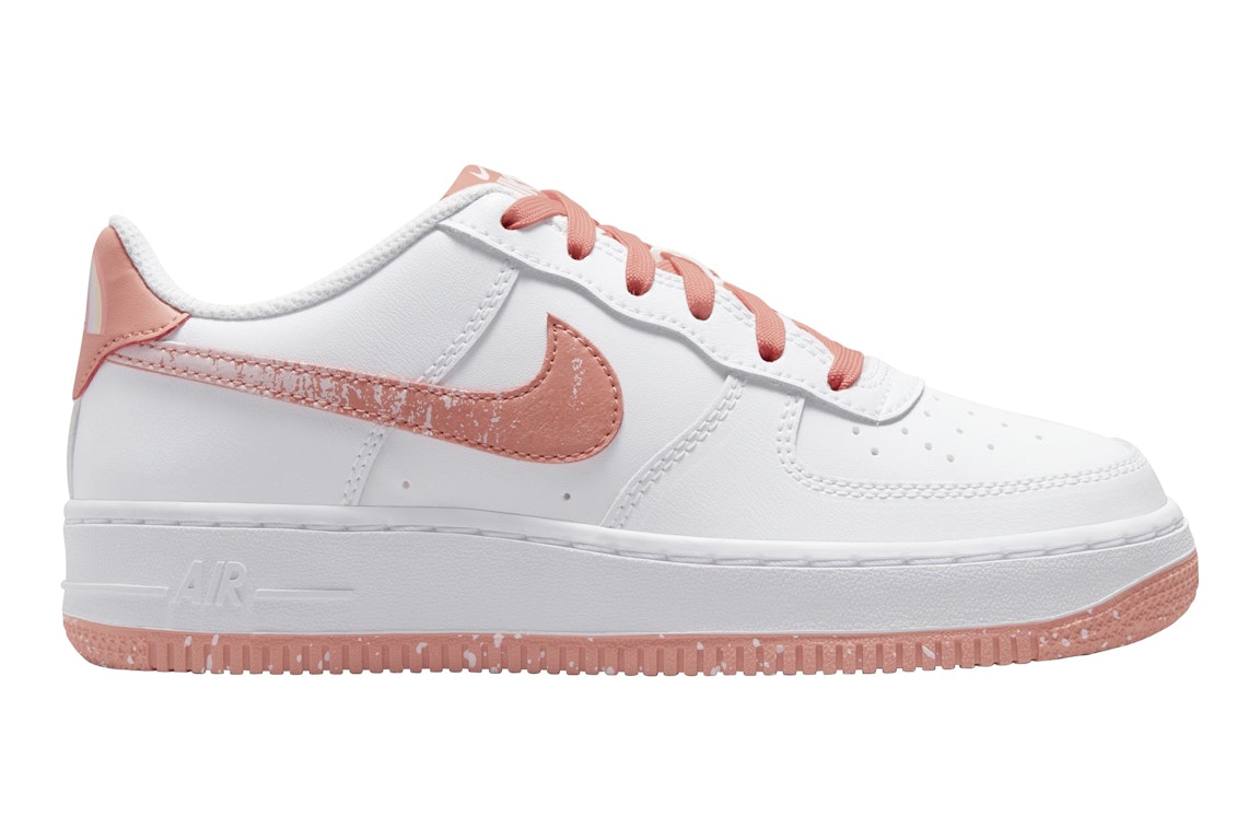 Pre-owned Nike Air Force 1 Low Lv8 White Light Madder Root (gs) In White/light Madder Root/aura