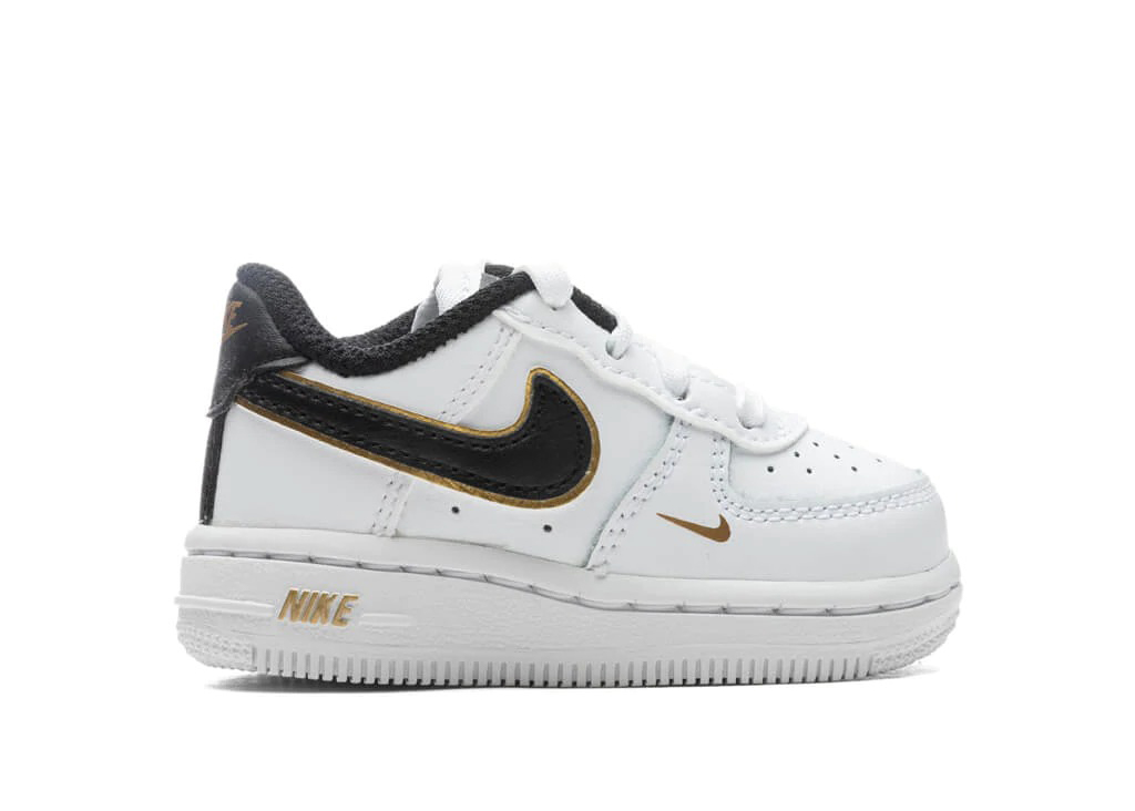 white air forces gold