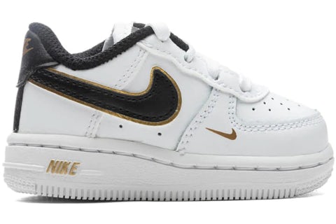 Nike Air Force Low LV8 Blanc Metallic Doré Noir (bébé) Style
