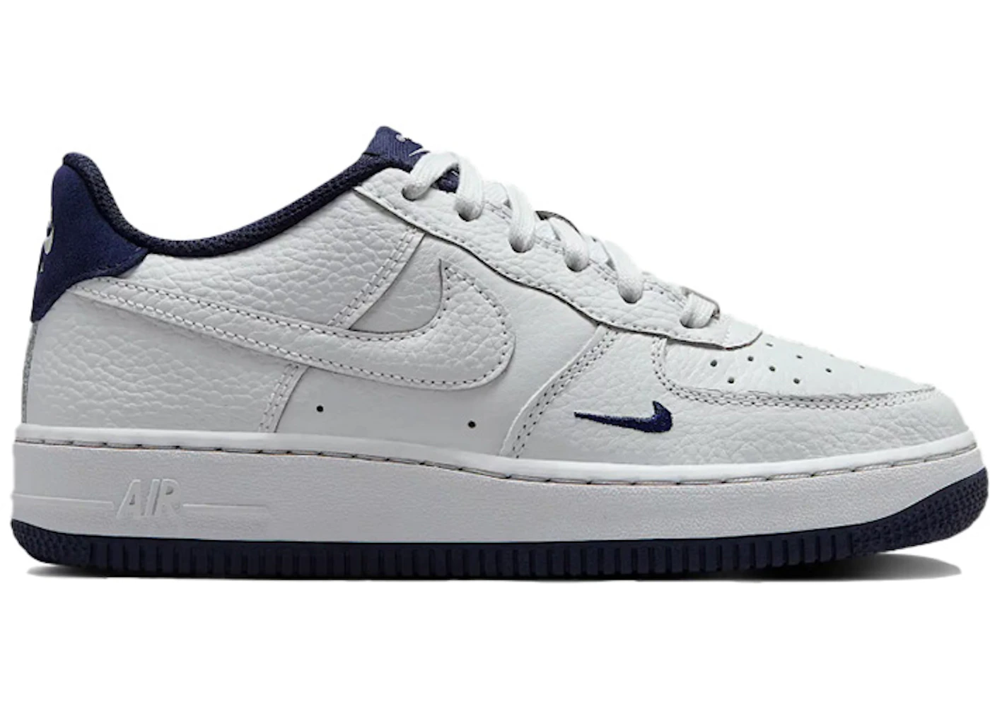 Nike Air Force Low LV8 White Obsidian Mini Swoosh (GS) HF0952