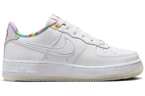 Nike Air Force 1 Low LV8 Blanc Imprimé Ludique (ado)