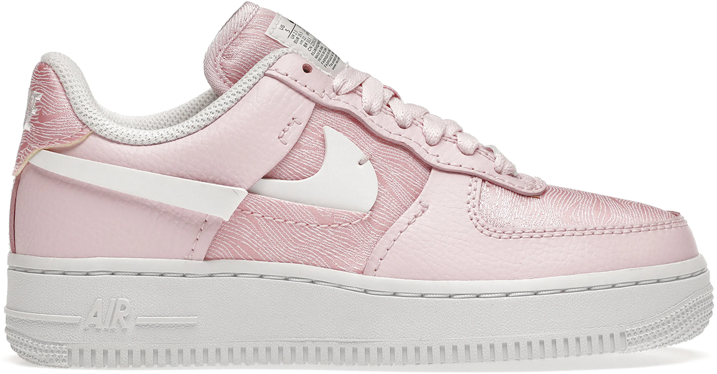 Nike Air Force 1 Low LX - Zapatos deportivos para mujer, color  blanco/blanco-rosa, talla 6, Blanco/Blanco-Rosa Prime