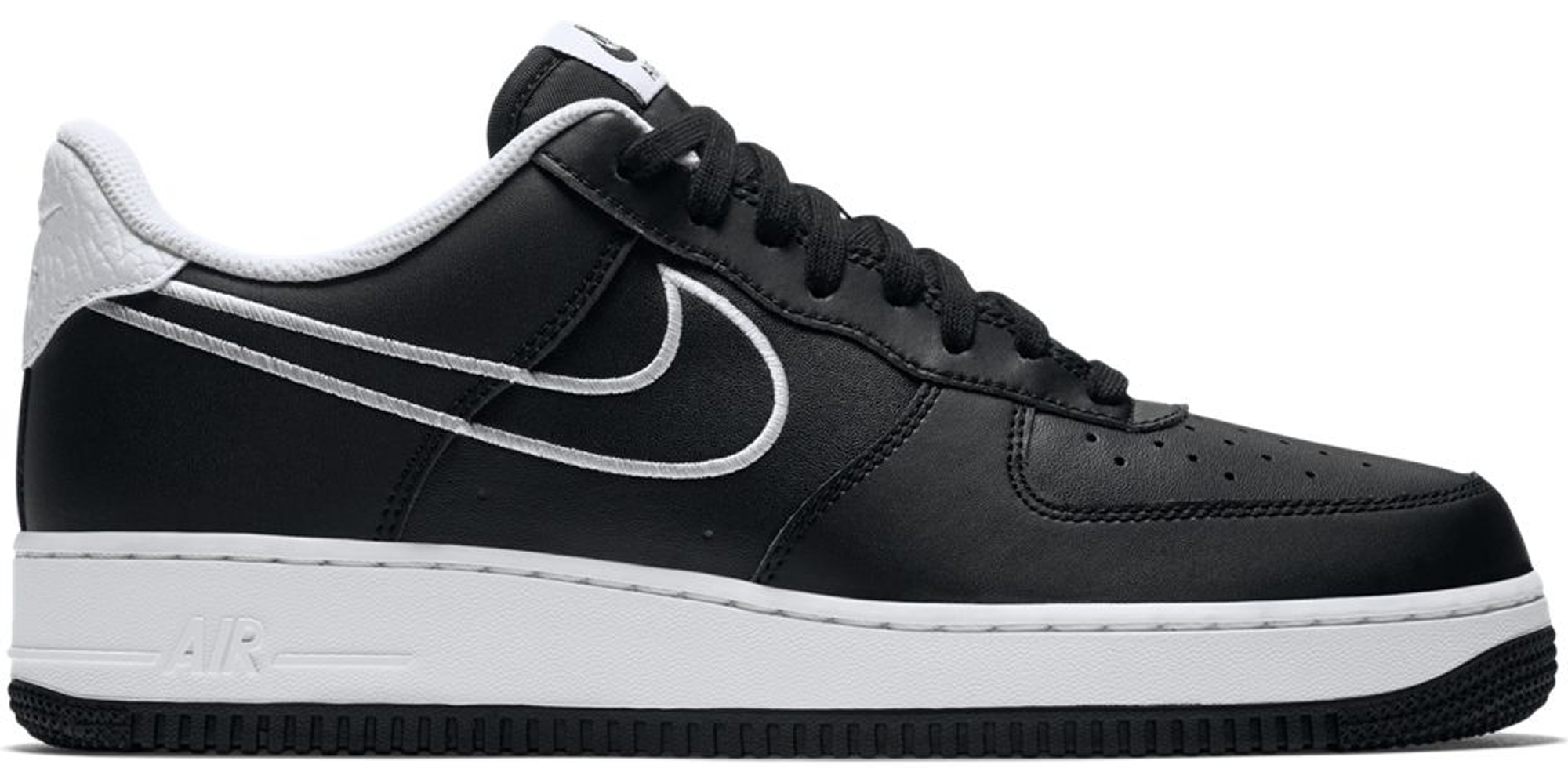 nike air force 1 black and white leather