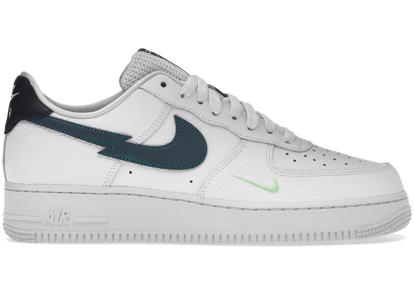Nike Air Force Low Split Swoosh White Aquamarine Men's DJ6894