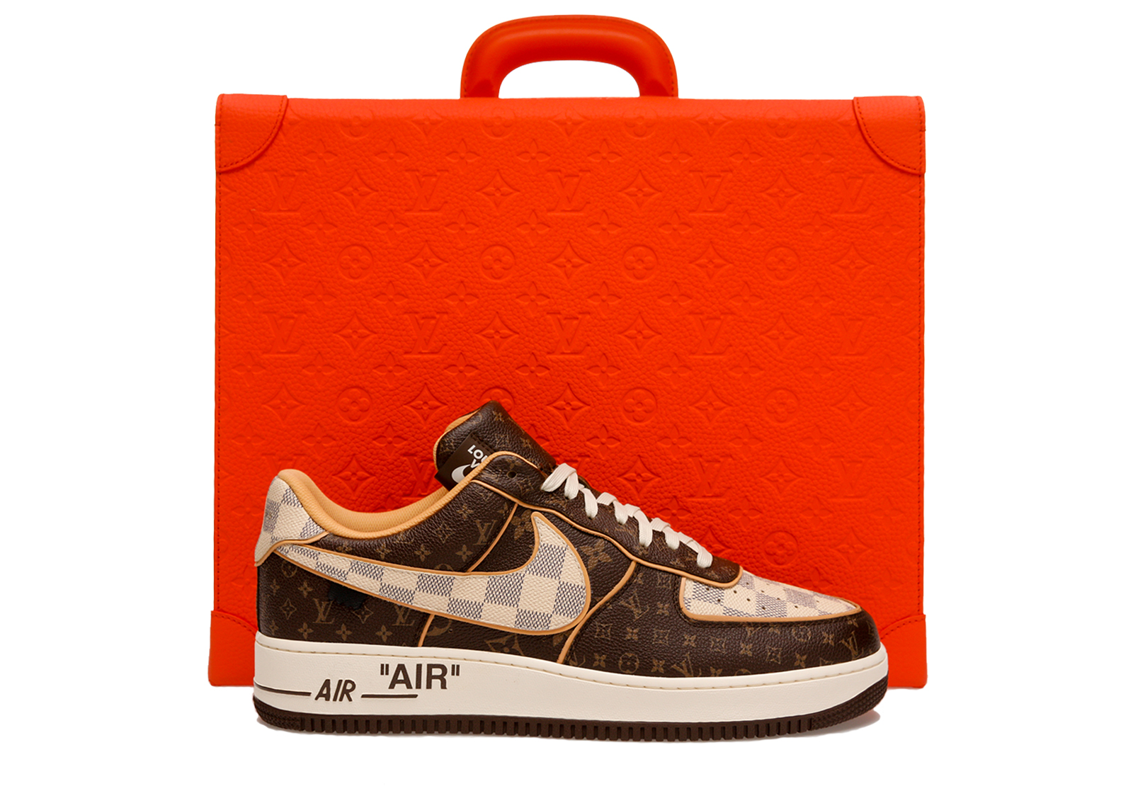 Giày Nike Air Force Af1 Low x Louis Vuitton Monogram Brown Rep 11   Khogiaythethao