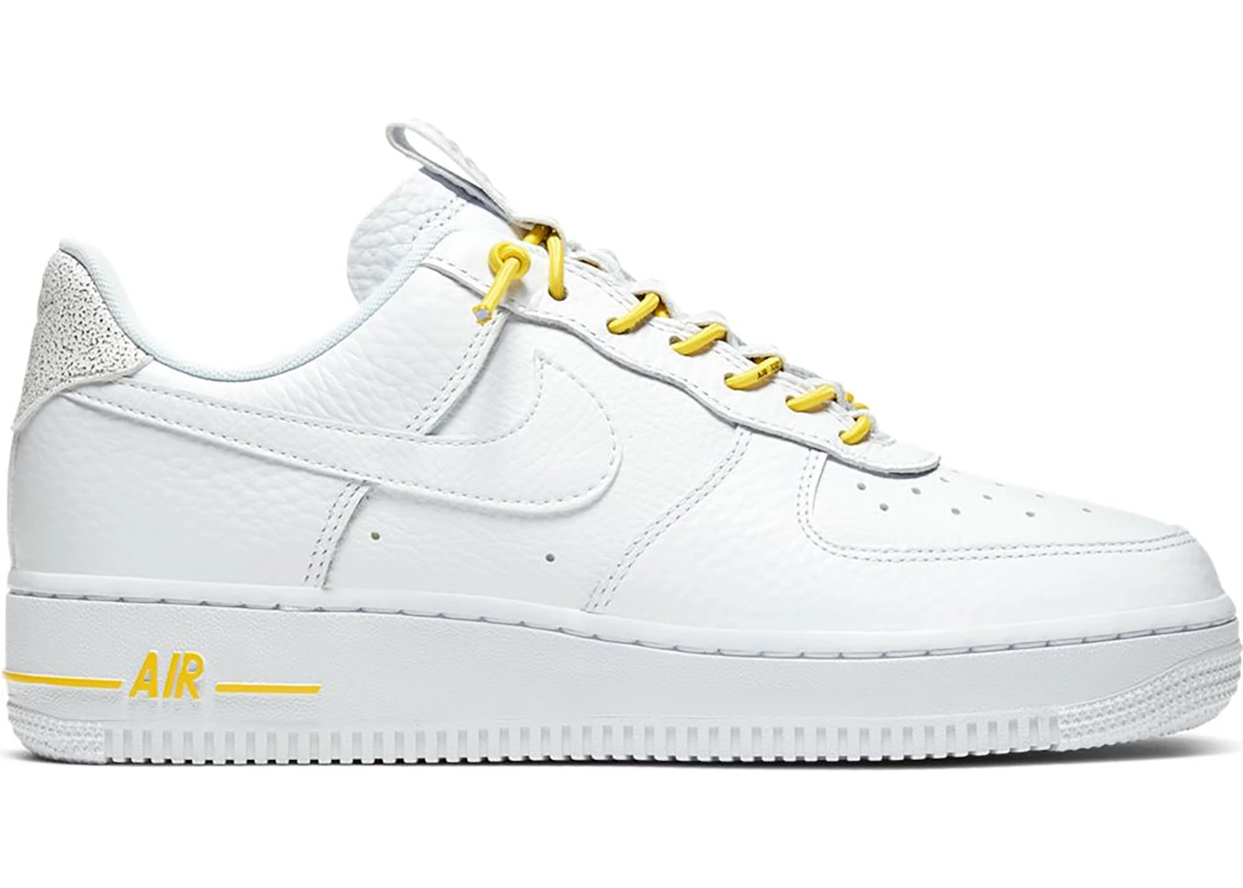 Nike air force 1 white and yellow hot sale womens