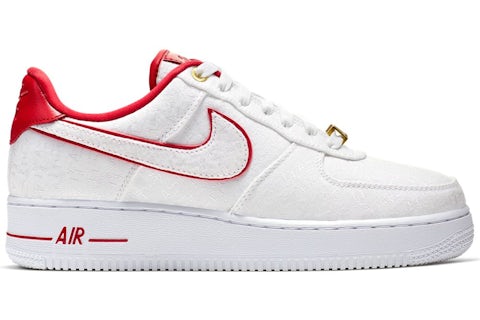 Nike Air Force 1 Low Lux Blanc Rouge femme Style 898889 101 FR