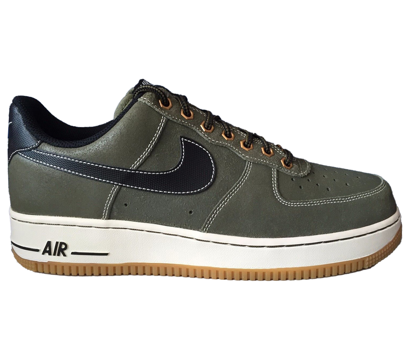 Nike Air Force 1 Low Medium Olive Black Gum Men's - 488298-206 - US