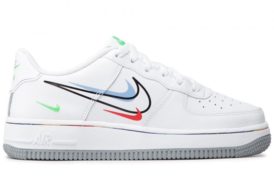 Nike Air Force 1 "Just Do It" White Red Silver DQ0791-100  Men's Shoes All Sizes
