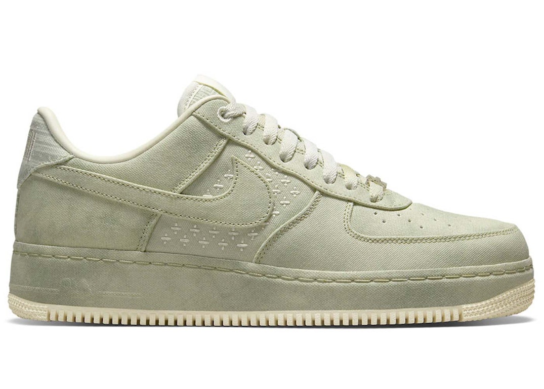 Pre-owned Nike Air Force 1 Low Nai-ke Olive Canvas In Olive/olive/sail