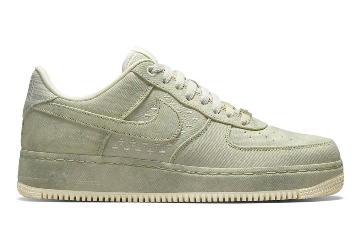 Pre-owned Nike Air Force 1 Low Nai-ke Olive Canvas In Olive/olive/sail