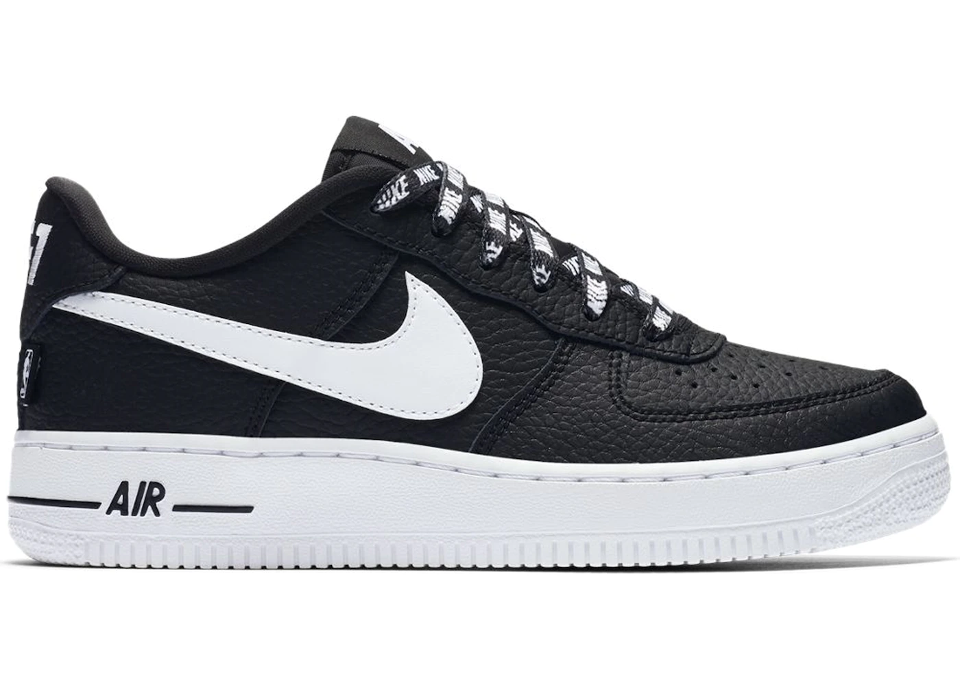 Hacer la cama Factor malo Perspectiva Nike Air Force 1 Low NBA Black White (GS) - 820438-015 - ES
