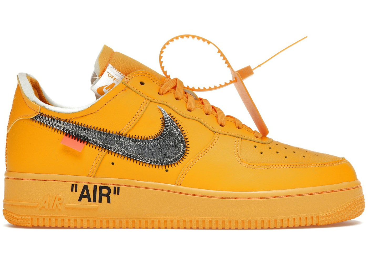 Nike Air Force 1 Low OFF-WHITE University Gold Metallic Silver - DD1876-700