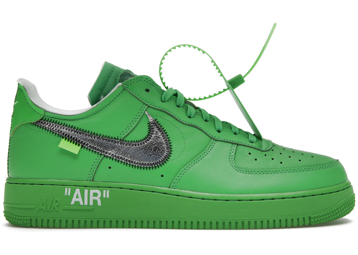 off white nike air force 1 green