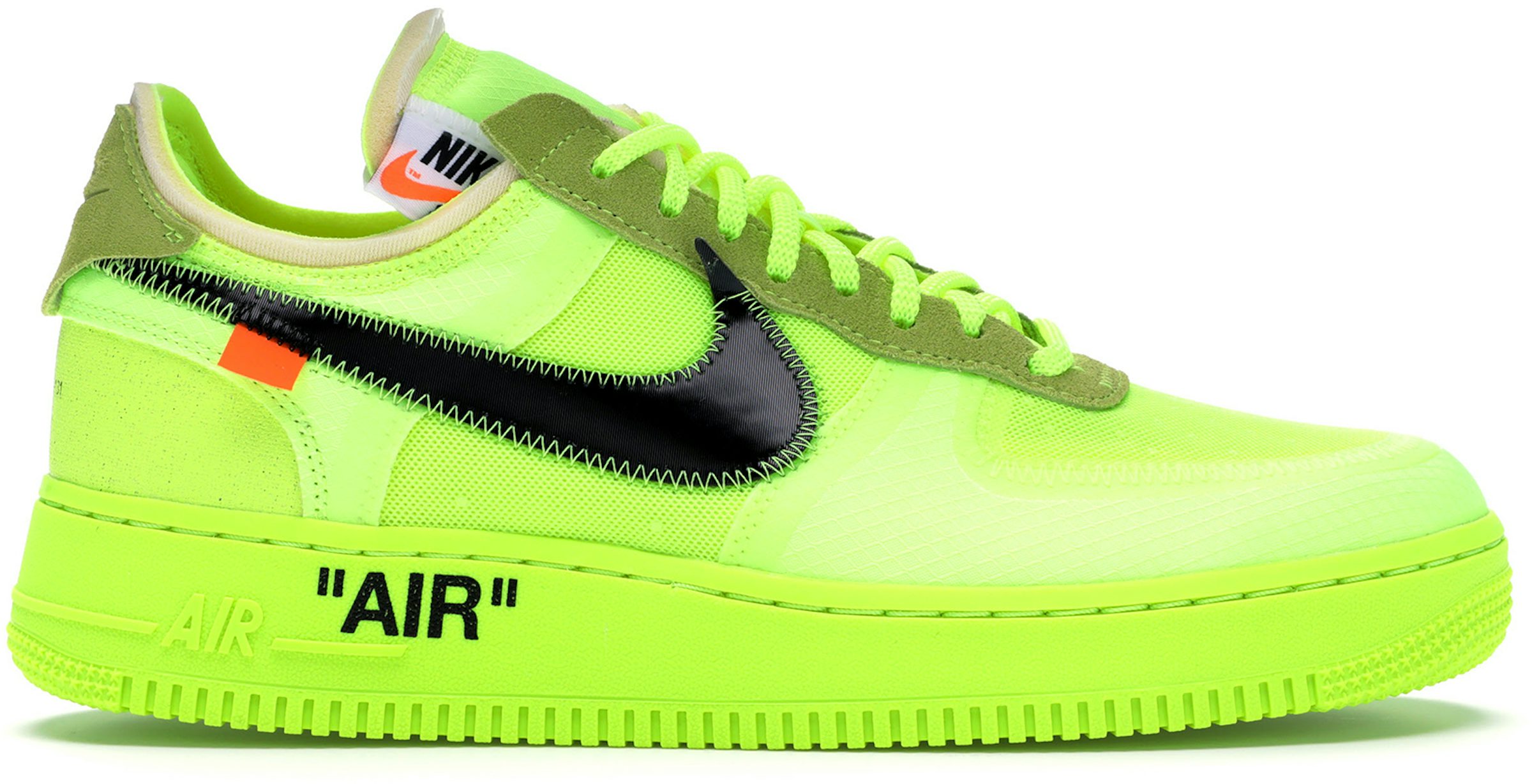 Nike Sportswear Air Force 1 Trainers green/offwhite, Men's, Size: 16, green/off-white - Leather and Textile