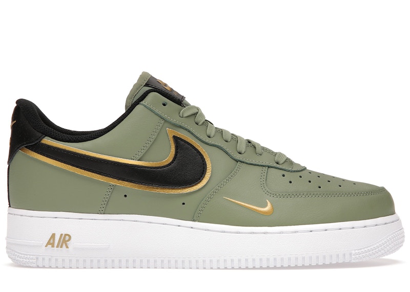 Nike Air Force 1 Low '07 LV8 Double Swoosh Olive Gold Black Men's