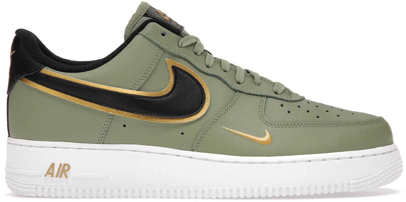 Nike, Shoes, Nike Air Force Low 7 Lv8 Double Swoosh Olive Gold Black