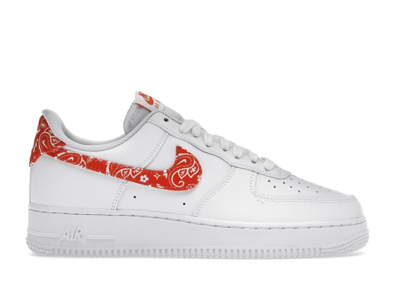 Air force 1 shop red bandana shoes