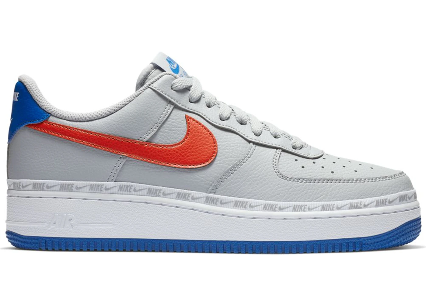 Nike Air Force 1 Low Overbranding Grey Blue Red Men's - CD7339-001 - US