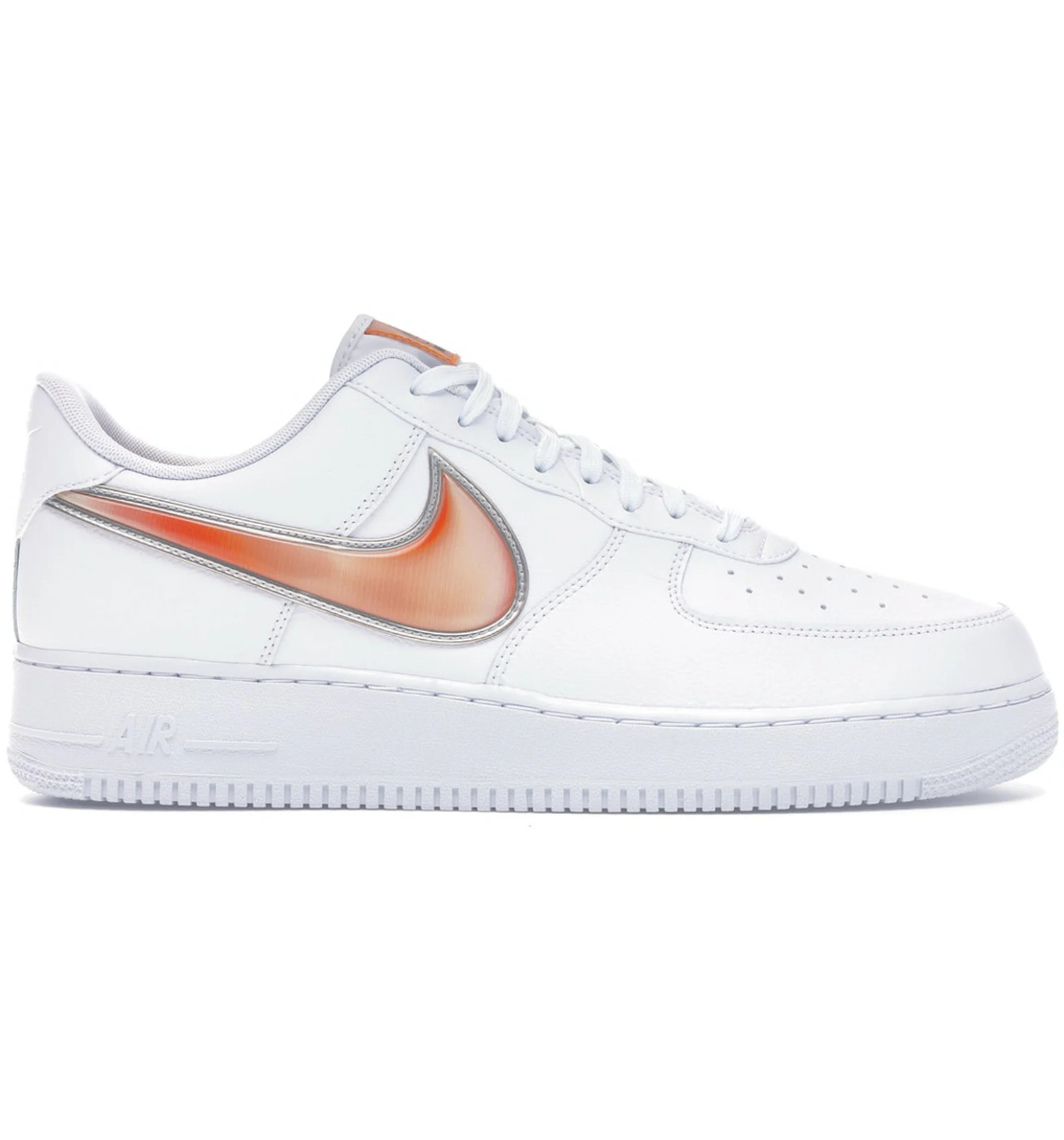 Nike Air Force 1 Low Oversized Swoosh White Orange Peel Men s