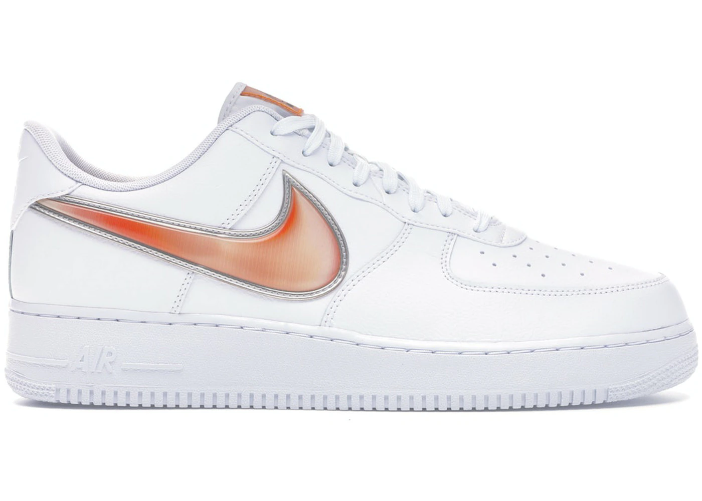 Nike Air Force 1 Low Oversized Swoosh White Orange Peel Men s AO2441 102 US