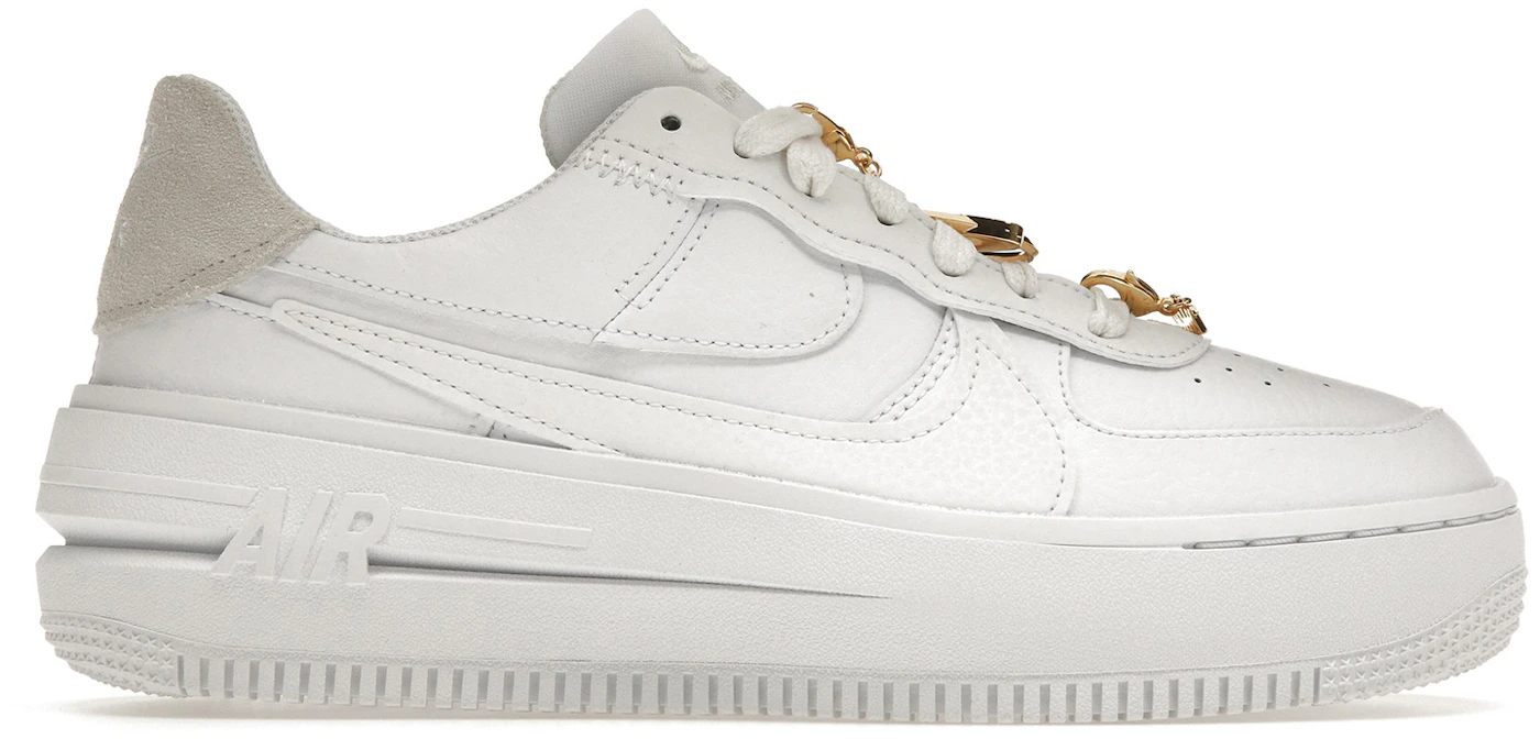 Nike Air Force 1 Low PLT.AF.ORM Bling White Metallic Gold (Women's ...