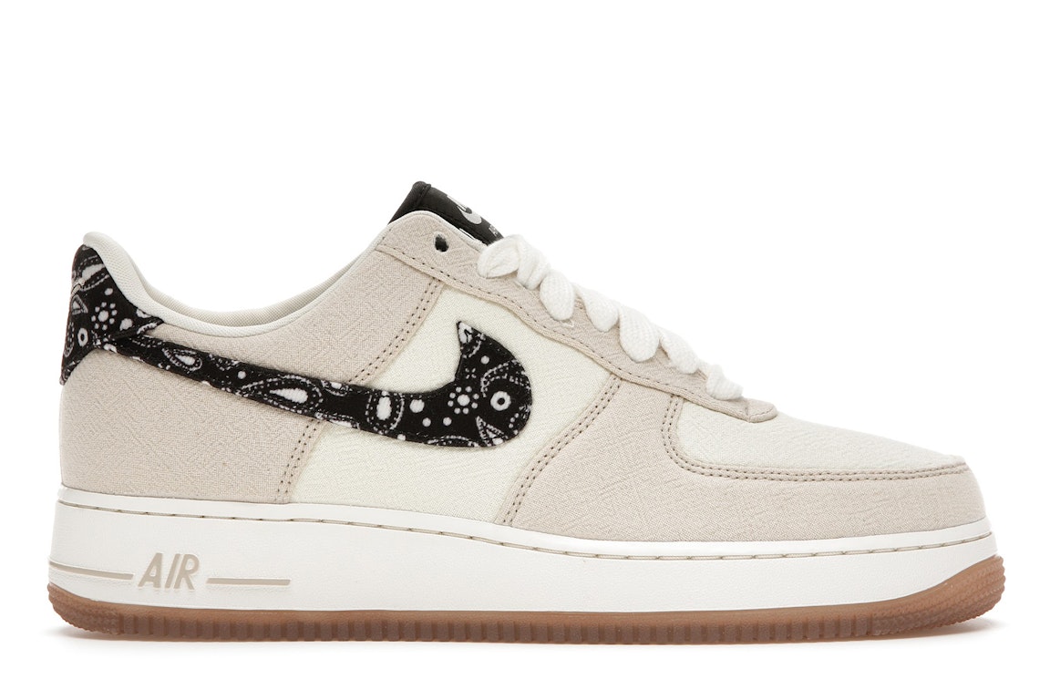 Pre-owned Nike Air Force 1 Low Paisley Swoosh In Natural/navy/white-gum