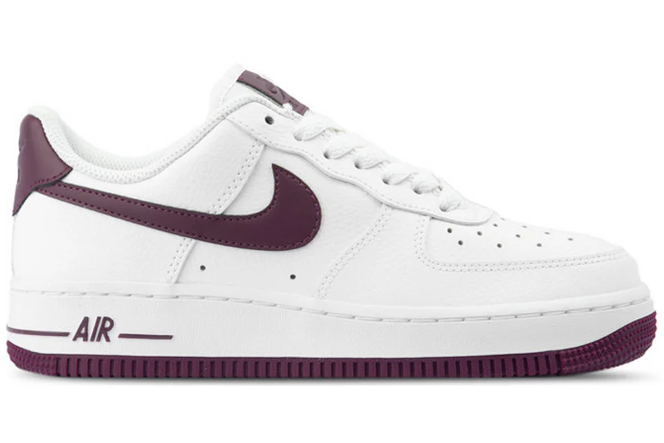 Nike Air Force 1 Low Patent White Bordeaux Women s