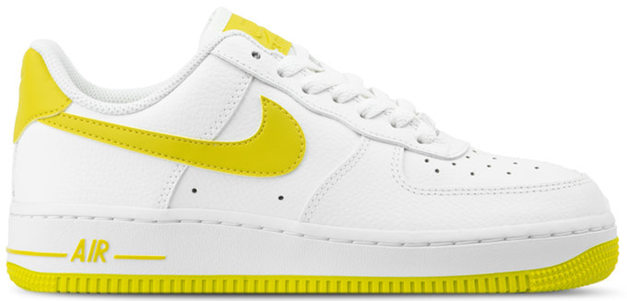 nike air force 1 patent white yellow