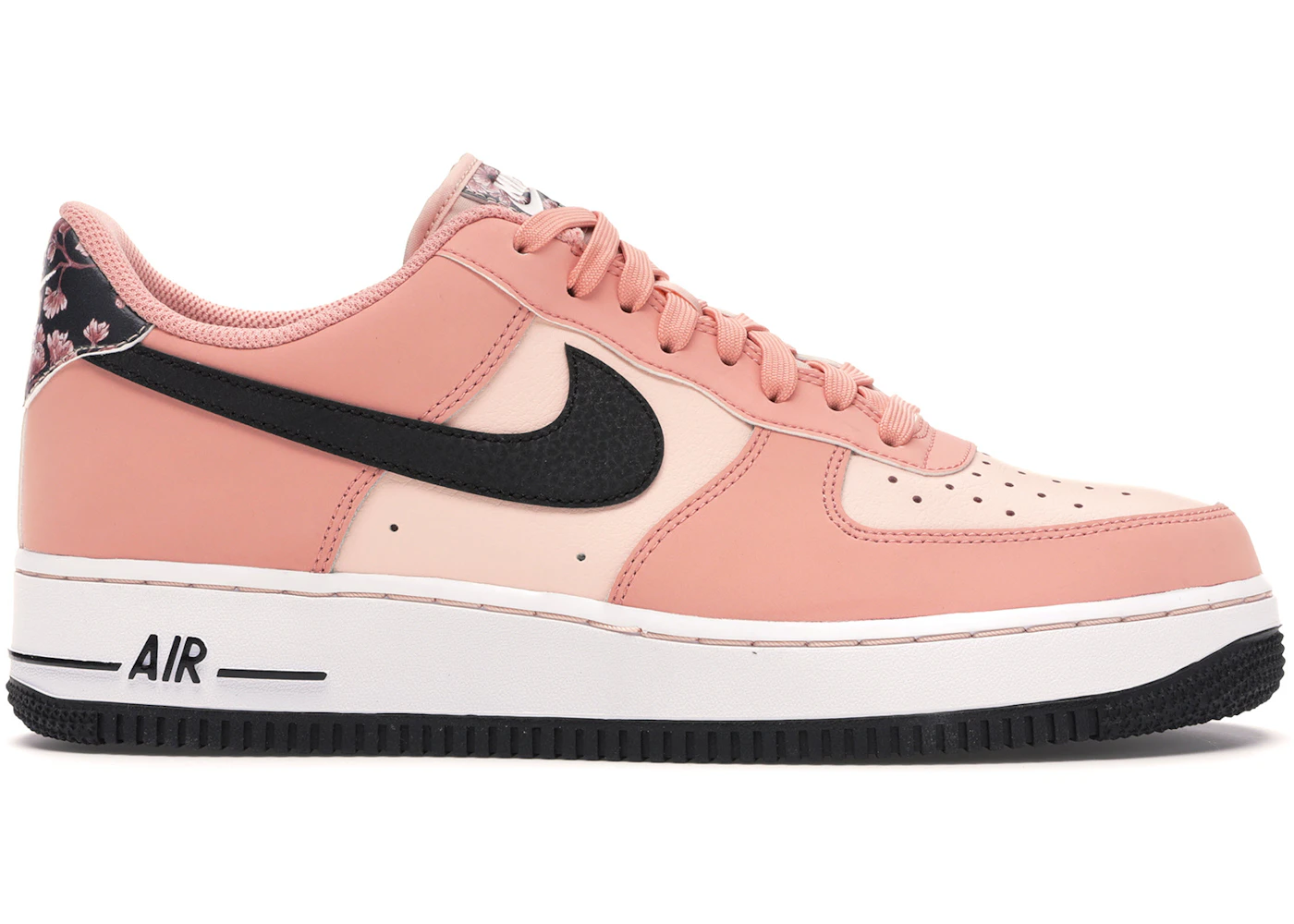 Nike peach contrast swoosh air force 1 trainers Clearance
