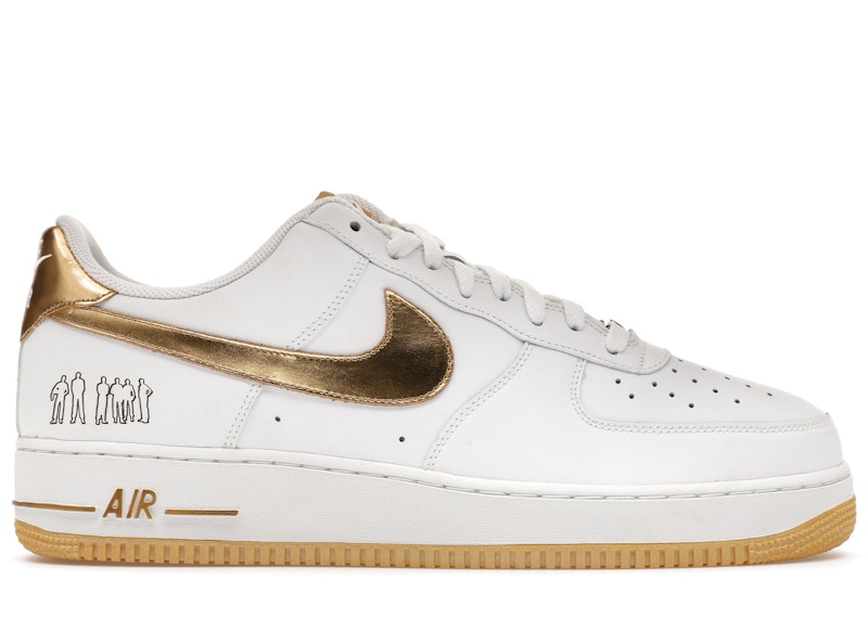 nike air force one low white grey gold