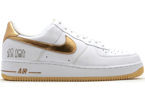 Nike Air Force Low Players Blanc Metallic Doré Homme Style