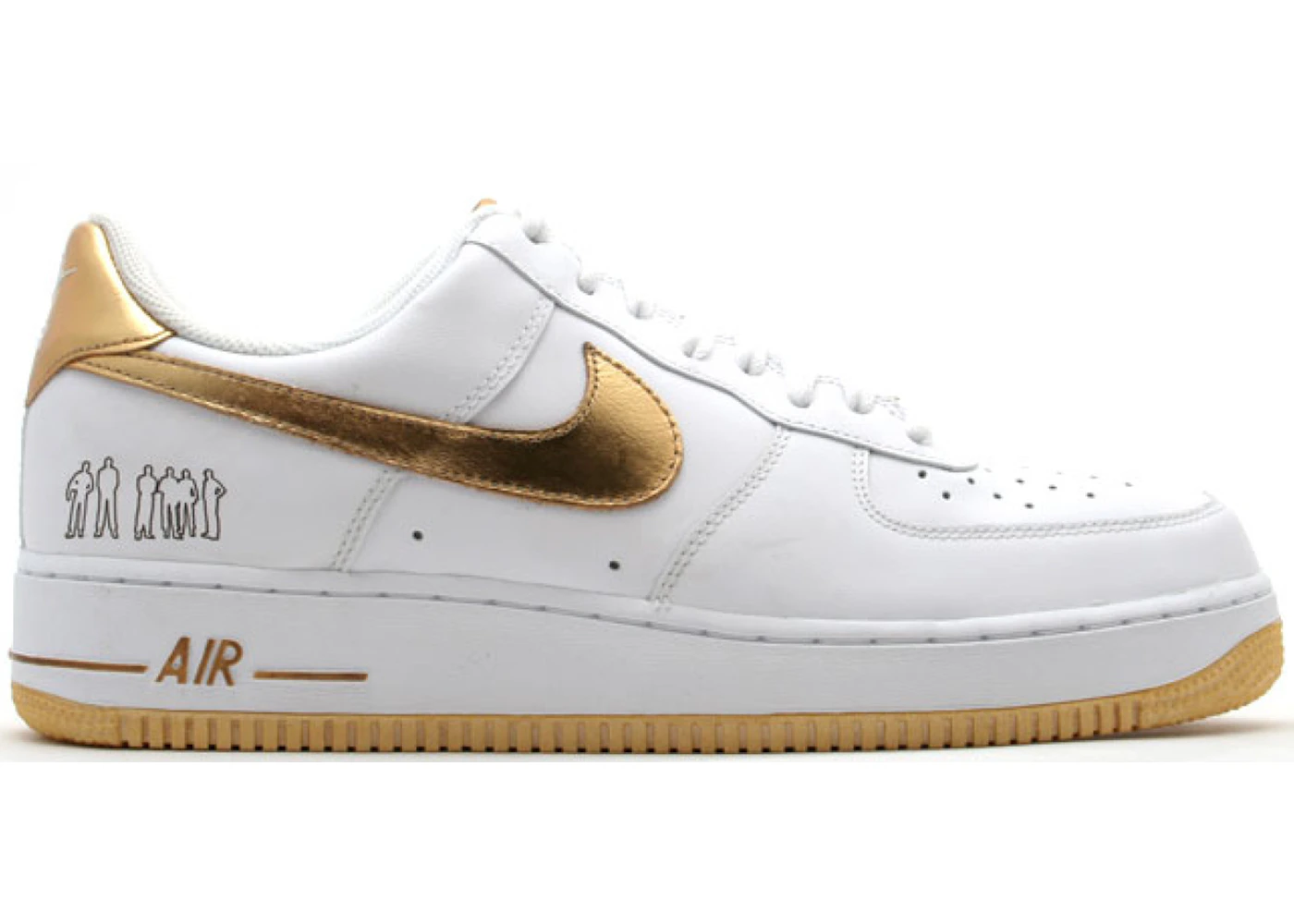 Nike Air Force 1 Low Players White Metallic Gold Men's - 315092