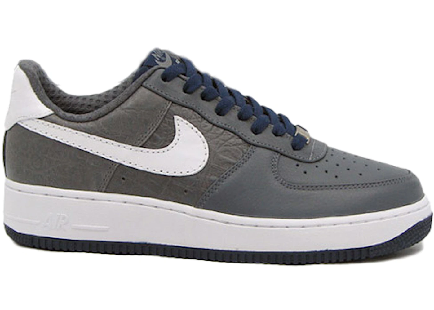 Nike Air Force 1 Low Premium Grey Navy Croc Men's - 315180-011 - US