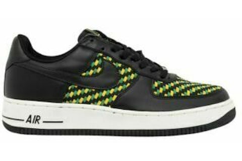Nike Air Force Low Premium Woven Black Green Yellow Men's