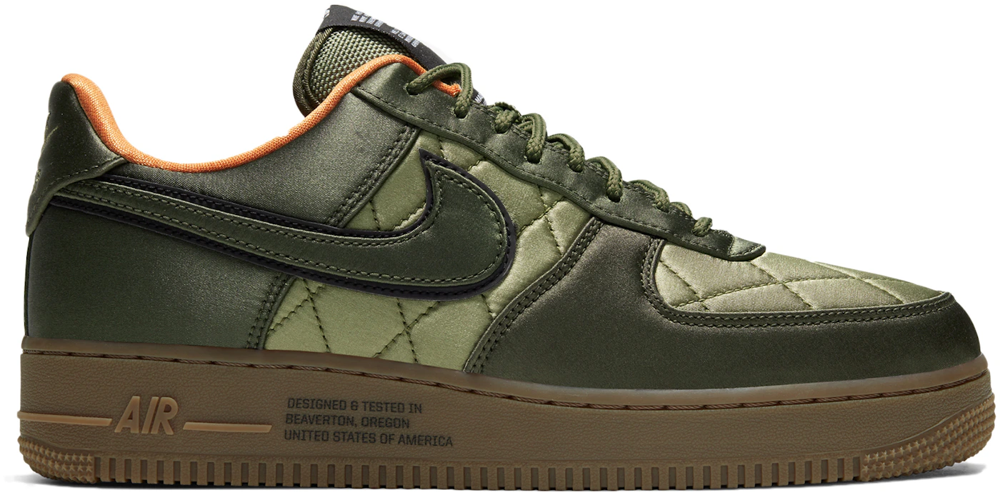 Nike Air Force 1 Low Quilted Satin Pack Cargo Khaki Men's - CU6724-333 - US