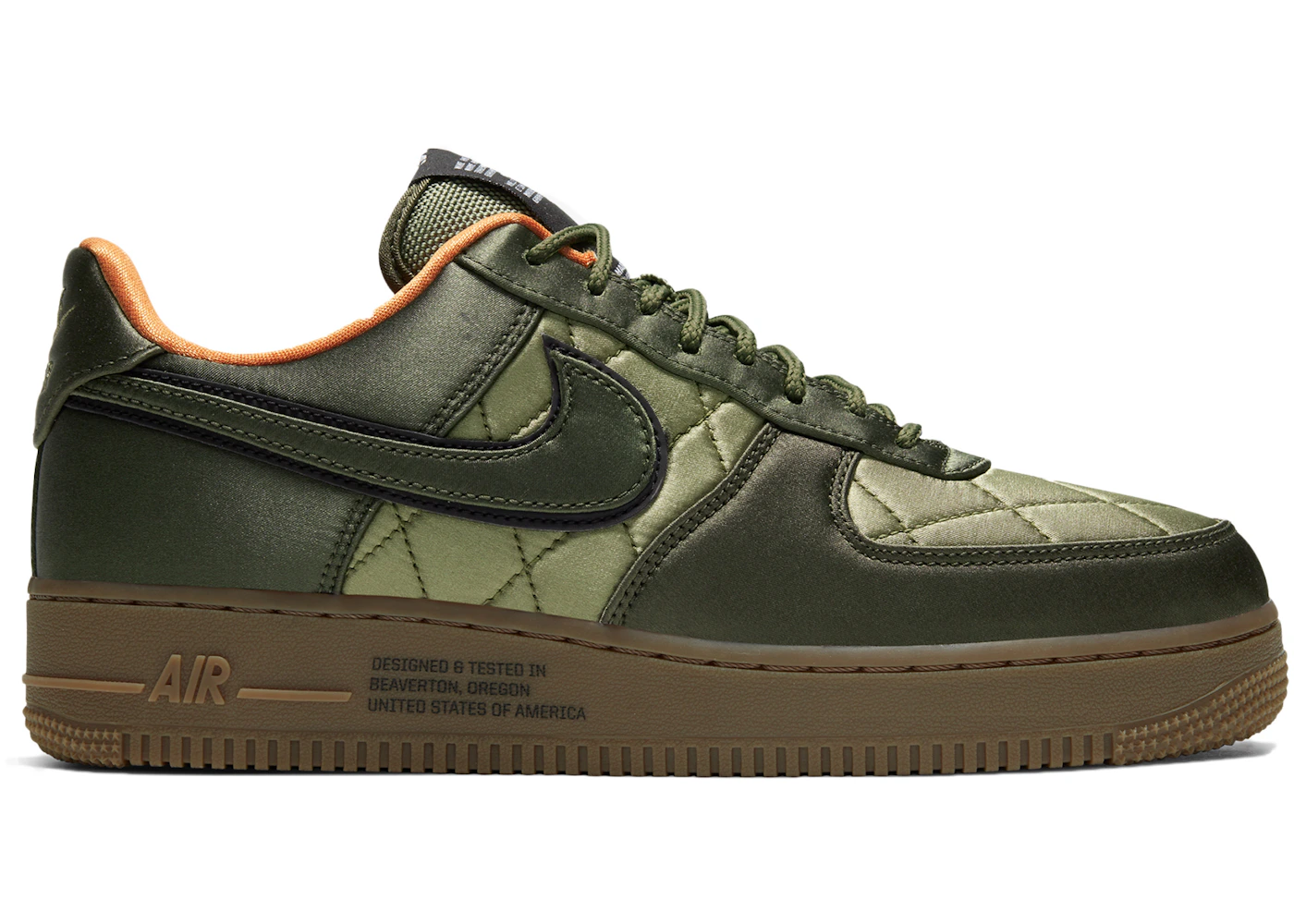 Nike Air Force Low Quilted Satin Pack Cargo Khaki Men's CU6724