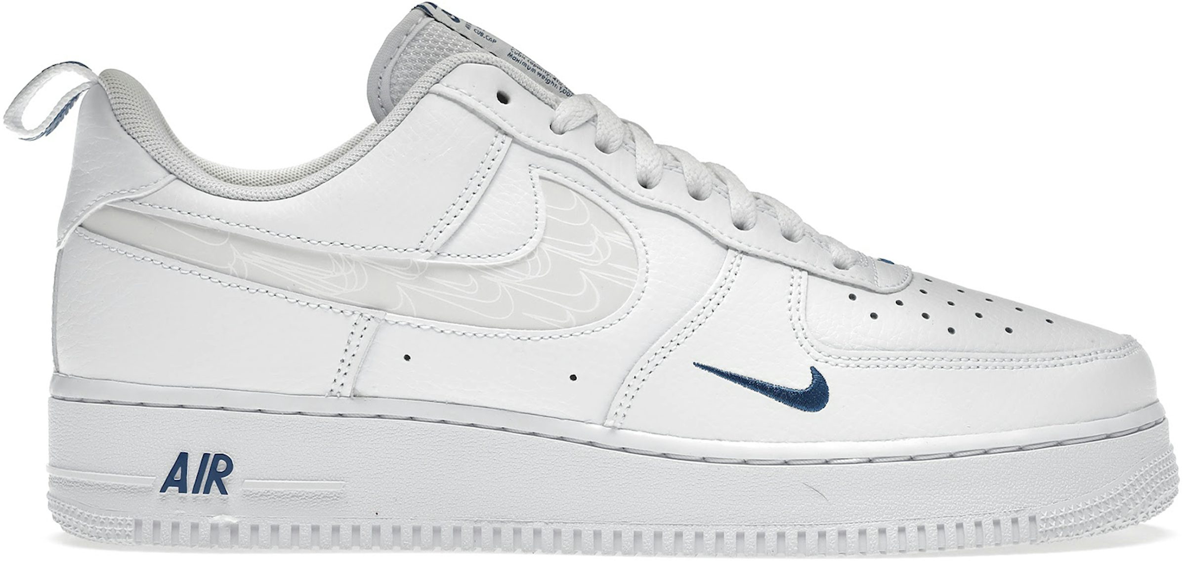 Nike Air Force 1 Low Reflective Swoosh White Blue Men's - FB8971-100 - US