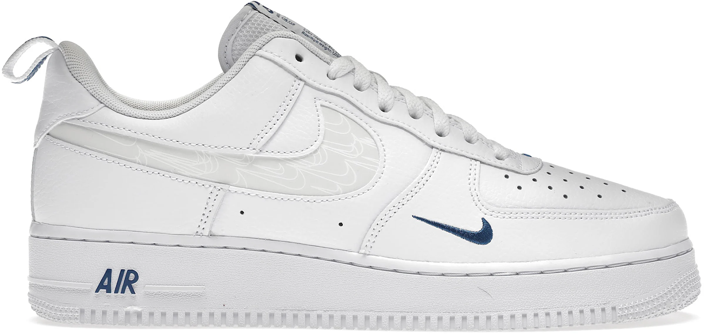 Nike Air Force 1 Low Reflective Swoosh White Blue Men's - FB8971