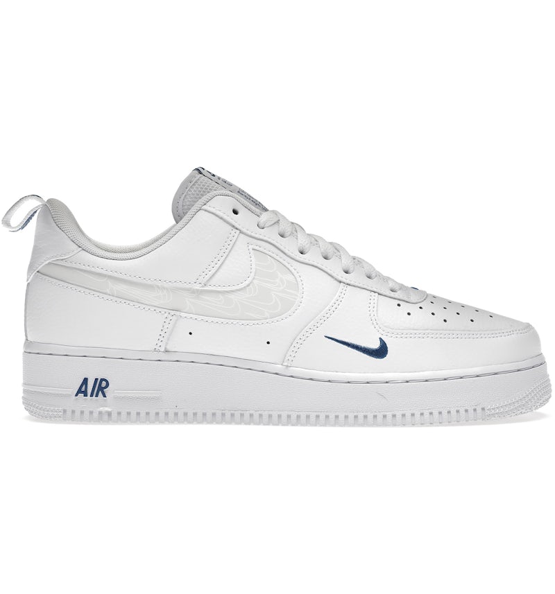 Nike Air Force Low Reflective Swoosh White Blue Men's FB8971