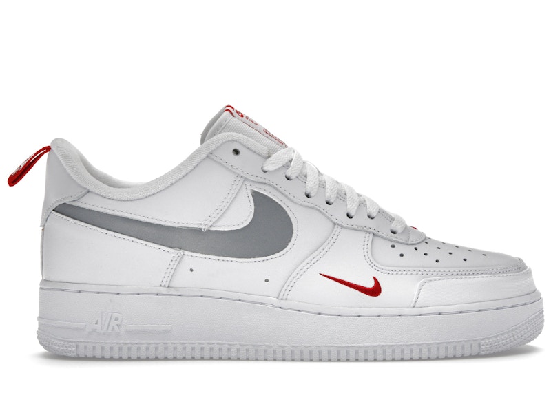 Nike Air Force 1 Low Reflective Swoosh White University Red