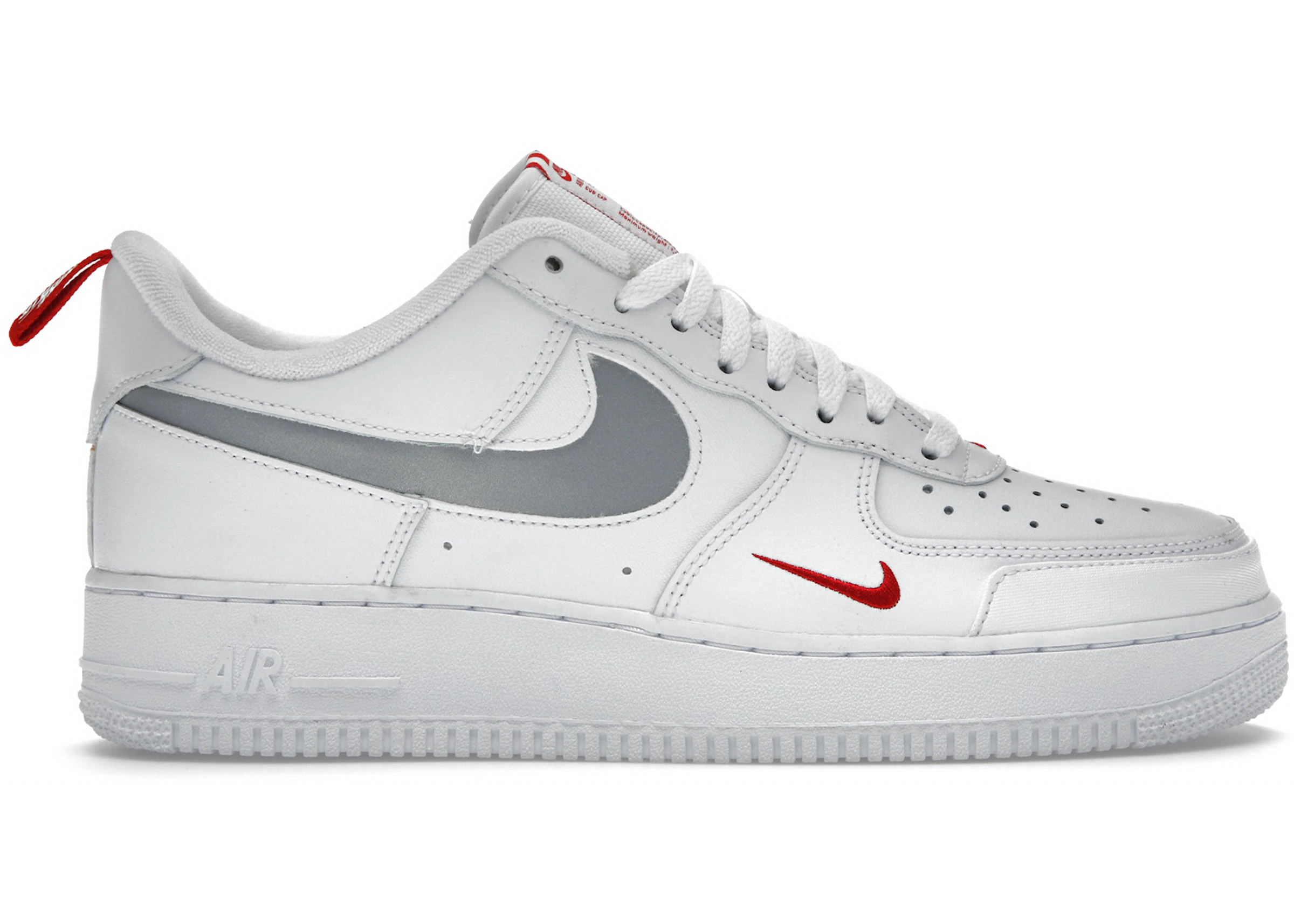 capital idioma A veces Nike Air Force 1 Low Reflective Swoosh White University Red - DO6709-100 -  ES