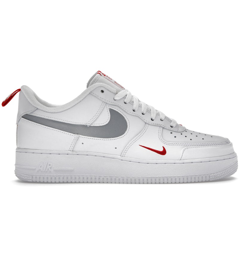 Nike Air Force Low Reflective Swoosh White University Red Men's