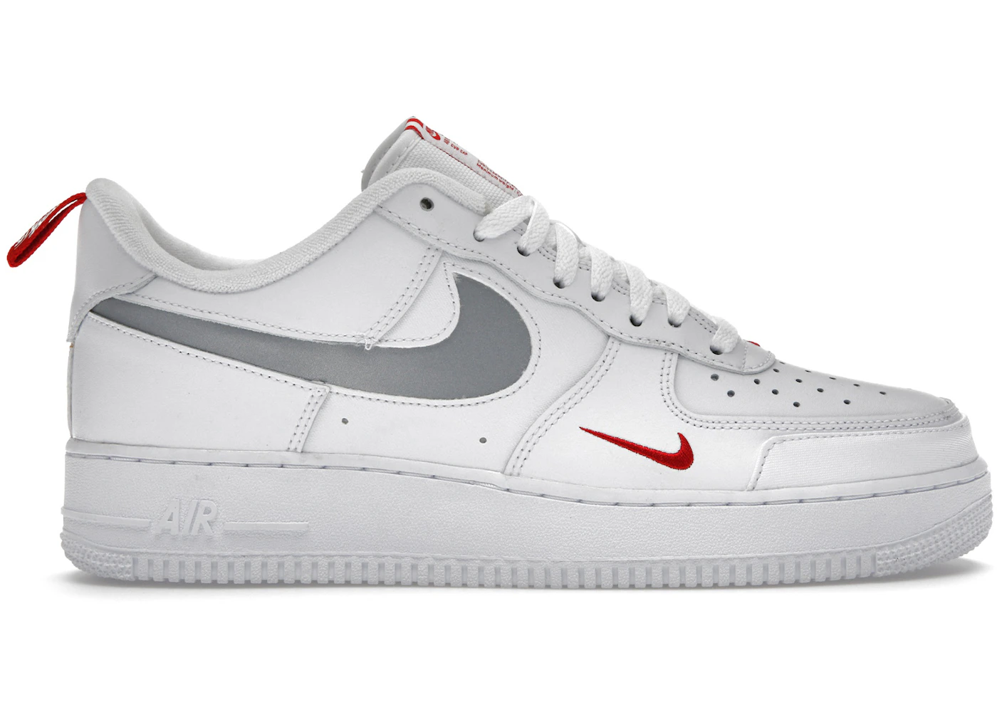 Nike Air Force Low Reflective Swoosh White University Red Men's