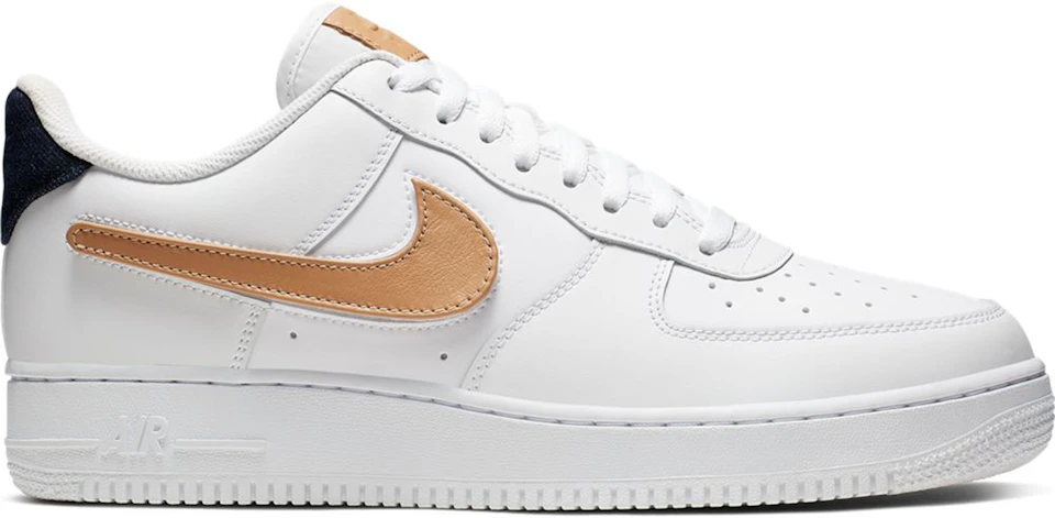 conjunción Temporada no Nike Air Force 1 Low Removable Swoosh Pack White Vachetta Tan - CT2253-100  - US